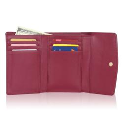 2024 Manufacturer Customized Genuine Leather Plain Ladies Zipper Wallet Blocking Credit Card Rfid