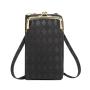 2024 Ladies Embossed Mobile Phone Bag Fashionable Portable Women's Bag with Joker Design Wholesale Foreign Trade