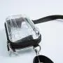 KBW720 Transparent Material Makeup Bag Fashionable Square Crossbody Shoulder Bag Mini Minimalist Portable Storage Bag