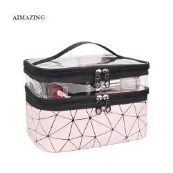 Printing Clear Pvc Pouch Zip Lock Frosted Pvc Zipper Pouch Plastic Makeup Pouch Toiletry Beauty Wash Kit Bags For Cosmetics Kits