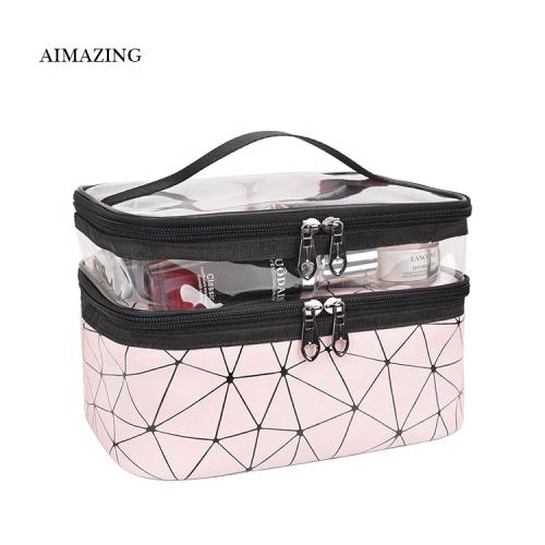 Printing Clear Pvc Pouch Zip Lock Frosted Pvc Zipper Pouch Plastic Makeup Pouch Toiletry Beauty Wash Kit Bags For Cosmetics Kits