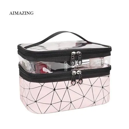 Printing Clear Pvc Pouch Zip Lock Frosted Pvc Zipper Pouch Plastic Makeup Pouch Toiletry Beauty Wash Kit Bags For Cosmetics Kits