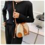 ZR686 Women's Bags Fashion PU Girl Retro Small Square Bag Simple Button Shoulder Lady Crossbody Phone Bucket Bag Female Party