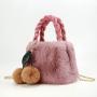 Fashion Ladies Shoulder Bags 2024 Hot Selling Fashion Latest Lady Luxury Women's Handbags With Hair Ball