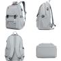ZF096 New Casual Shoulder Bag Men Outdoor Waterproof Travel Backpack Oxford Cloth Laptop Bag Student Schoolbag USB Port