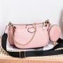 KBW518  Braided PU Leather Three In One Women Bag New Cross Bag High Quality Fashion Ladies Shoulder Handbag