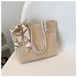 Customized Logo Sacs De Plage Straw Bags Summer Beach Bags Rattan Handbag For Women