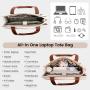 LOVEVOOK 15.6 inch Laptop Office Hand Bag Ladies Large Shoulder Satchel Bags PU Leather Women Briefcase Laptop Bags with USB