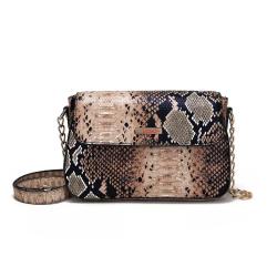 2024 Custom Logo Snake PU Leather Shoulder Bag For Women Ladies Cross Body Bags