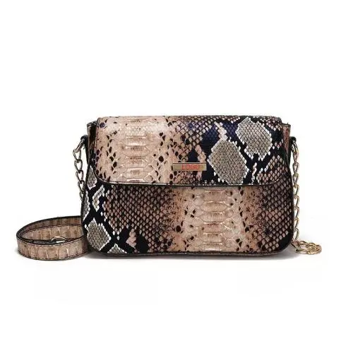2024 Custom Logo Snake PU Leather Shoulder Bag For Women Ladies Cross Body Bags
