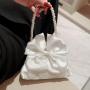 2024 New wholesale women luxury small white evening purses retro satin clutch bag handbags sac tendance 2024
