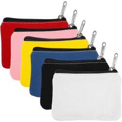 Gelory Multi-Purpose Canvas Makeup Bag Pouch Blank Zipper Cosmetic Bag For Organization Women Girls Teens