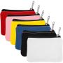 Gelory Multi-Purpose Canvas Makeup Bag Pouch Blank Zipper Cosmetic Bag For Organization Women Girls Teens