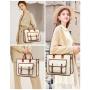 Laptop Bag for Women 15.6 inch Lightweight Canvas Laptop Tote Bag Large Capacity Shoulder Messenger Bag for Office Travel School