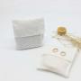Luxury White Cotton Linen Envelope Eye Shadow Disc Jewelry Packaging Bag Linen Envelope Gift Cosmetic Pouch