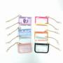 Fashion Designer Women PVC Card Holder Keychain Mini Bag Ladies Lipstick Organizer Purse Mini Wallets Kids Clear Cute Coin Purse