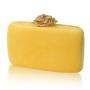 Wholesale velvet fabric flower decoration party bag wedding clutch evening bags ladies shoulder bag clutches for women