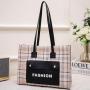 Wholesale 2024 Women's High-Capacity Tote Bags Fashionable Portable Ins Shoulder Bags Printed Letters Large Foreign Trade Bag