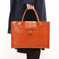 Custom Latest new Retro Genuine Leather Man Briefcases 14 inch Men Office Laptop Bags Simple Portable Pad Cases