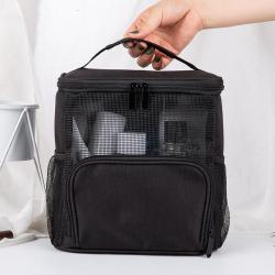 COM033 Multi Colors Oxford Large Cosmetic Bag Zipper Toiletries Organizer Bag For Women Girls Travel Organizer Makeup Bag