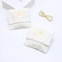 Custom Jewelry Bag Mini Brush Canvas Dust Jewelry Pouch Small Luxury Flap Envelope Pouch For Necklace