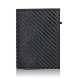 RFID Aluminium Box Synthetic Leather Wallet Credit Card Holder Men And Women Metal