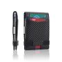 RFID Minimalist Money Clip Wallets Custom Men Carbon Fiber Leather Card Holder Metal Wallet