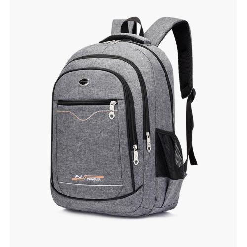 HR021-1 Unisex Solid Color Laptop Backpack Business Nylon College Shoulder Bag Portable Lightweight Universal Computer Schoolbag