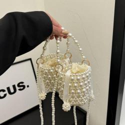 2024 New Woven Retro Beaded Single Shoulder Crossbody Bag