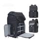 XL163 Outdoor Canvas Vintage Camera Bag Top Bottom Separation Camera Bag Waterproof Wear-resistant Camera Backpack