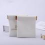 10*15 Cm White Leather Jewelry Bags Emboss Headset Watch Packaging Jewelry Gift Leather Pouch With Magnet