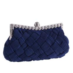 HR416 Fashion Trend Craft Dumpling Shaped Bag New Women's Dinner Party Clutch Bag Polyester Weaving Multi color Bride Bag