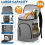 Insulated Leak-Proof Large Capacity 30-Can Thermal Bag Soft Cooler for Lunch Picnic Hiking - Unisex Cooler Backpack