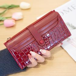 2023 New Stone Pattern Fashion Long Women's Purses Multi-Slot Zipper Large Capacity Pu Leather Wallet Hot-selling Handbags