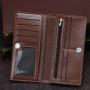 ZX006 Long Soft Leather Money Clip Business Wallet Card Holder Magnetic Button Multi-Card Men's Wallet Zipper Coin Pocket Wallet