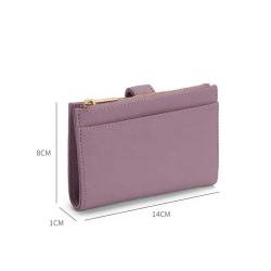 OEM ODM Custom Classic RFID Luxury Pu Leather Ladies Elegant Purse Wholesale Lady Short Wallet Private Label Women Card Holder