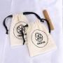 Custom Small Cotton Linen Drawstring Cosmetic Skincare Makeup Storage Bag Organic Muslin Dust Gift Pouch