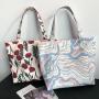 Customized natural cotton big capacity cotton canvas shopping tote bag
