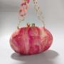Bulk Wholesale Oval Acrylic Fashion Crossbody Shoulder Bag Pink Evening Clutch Bag Acrylic Purse Handbags Woman