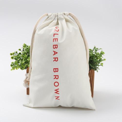 Customized  White Waterproof Drawstring Bag Pu Leather Drawstring Pouch