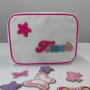 Wholesale Blank Plain Canvas Embroidery Zipper Pouch Customized Travel Cotton Makeup Bag Women Cosmetic Bags Cases