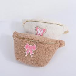 Keymay Stock Fashion Fleece Sherpa Belt Bag Fashion Adjustable Strap Fanny Pack Crossbody Bags Women Men Sport Pouch Waist Bag