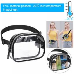 Wholesale Customize Logo Utility Waterproof Transparent Pvc Unisex Crossbody Belt Bag  With Strap Clear Fanny Pack Waist Bag