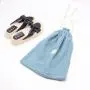 Custom Label Gauze Cotton Drawstring Bag For Shoe Large Soft Lining Velvet Cotton Gauze DustJewelry  Pouch