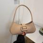 Personalized French women's bags 2024 summer new luxury handbags for women simple pure color armpit bag female shoulder bag