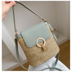 Straw Beach Vacation Woven Women's Bag 2023 New Fashion Trend Korean Version Versatile Fashion Handheld Crossbody Bucket Bags