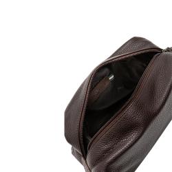 Factory customized makeup bag nice leather travel men make up brush shaving toiletry bags