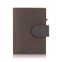 Customized Genuine Leather Aluminum Holder Card Holder Men Zipper Coin Purse Rfid Credit Card Holder Pop Up Wallet