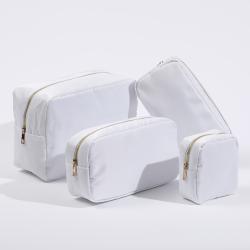 Stock 19 Colors S M L XL Weekly Bride White Nylon Cosmetic Bag Personal Women makeup Toiletry ZipperCheap Pouch Bag Cosmetic