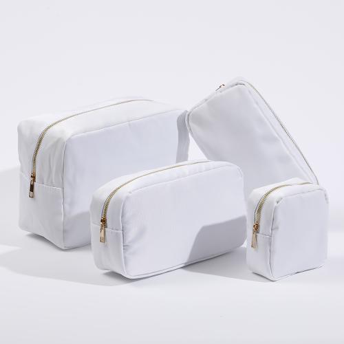 Stock 19 Colors S M L XL Weekly Bride White Nylon Cosmetic Bag Personal Women makeup Toiletry ZipperCheap Pouch Bag Cosmetic